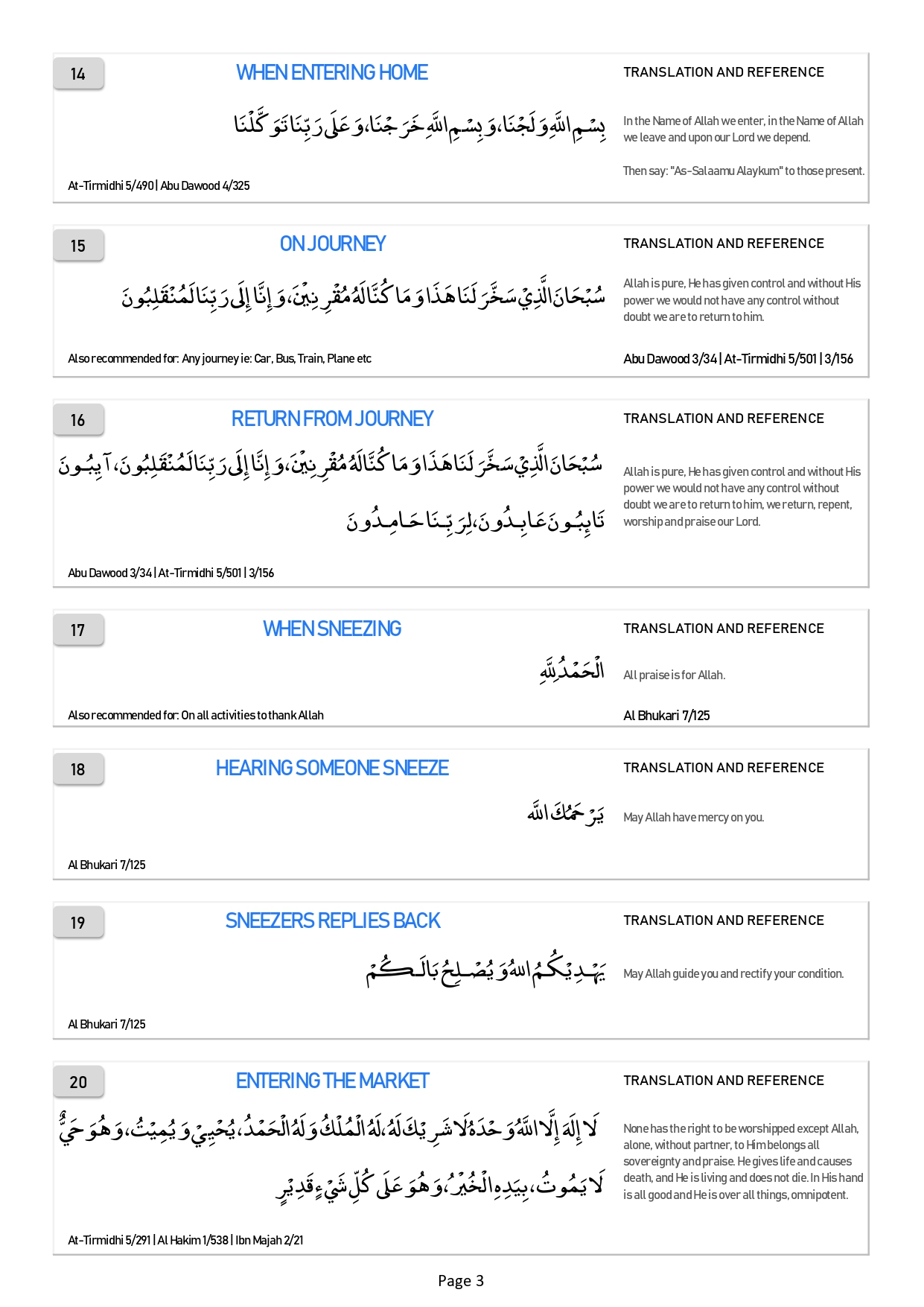 Daily Essential Duas - Page 3