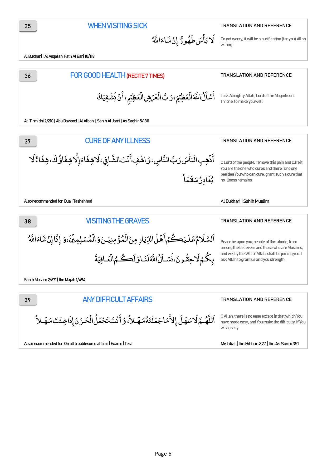 Daily Essential Duas - Page 6